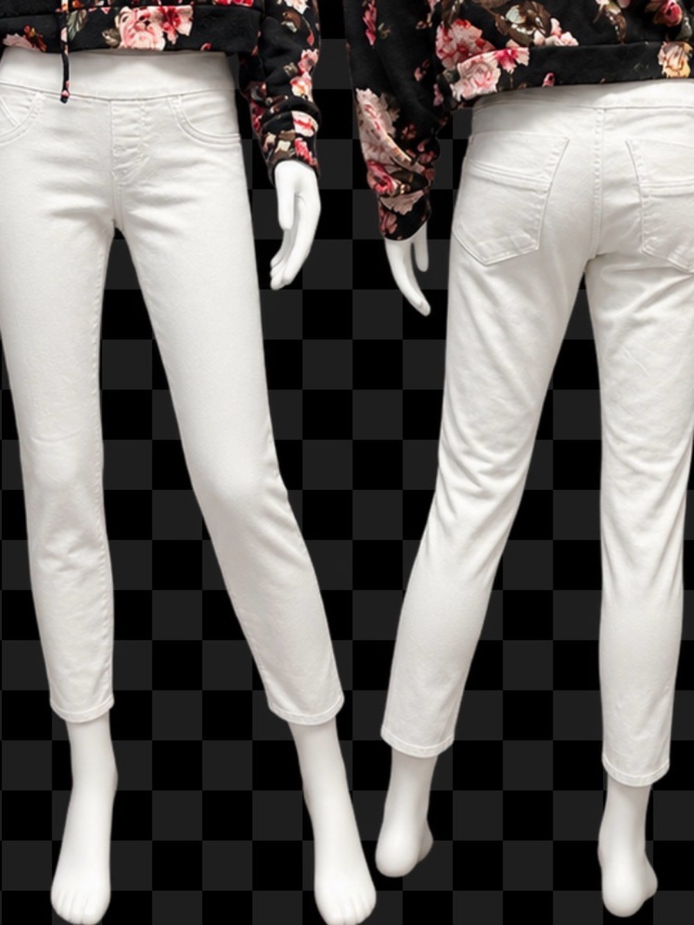 Rock & Republic Denim Rx White Pull-On Skinny Jeans / Pants size 8